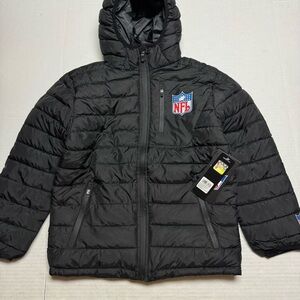 Kids' NFL Official Shield Gear Parka Jacket Winter Jacket Black Size: 10-12
